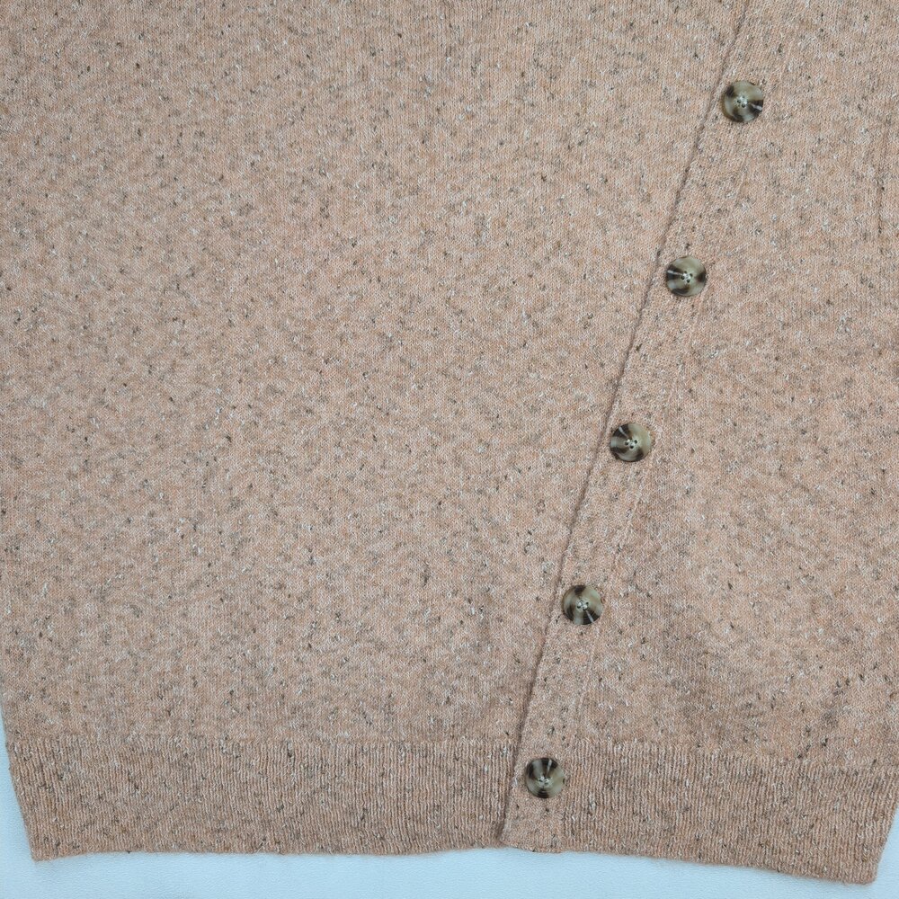 Hem & Thread Button-Accent Mock Neck Speckled Swe… - image 8